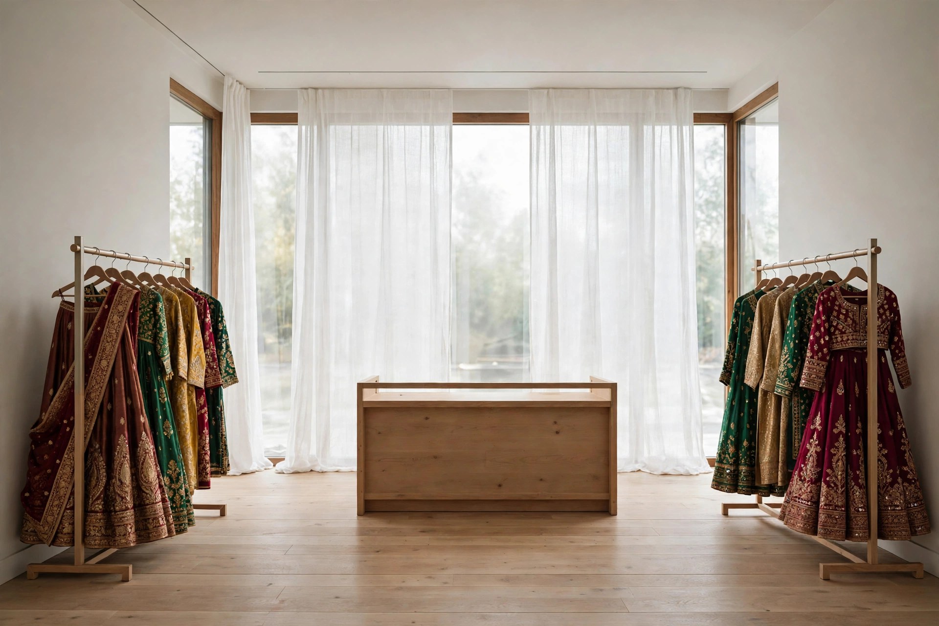 Same boutique setting with stunning designer ethnic wear from Be A Rentaholic